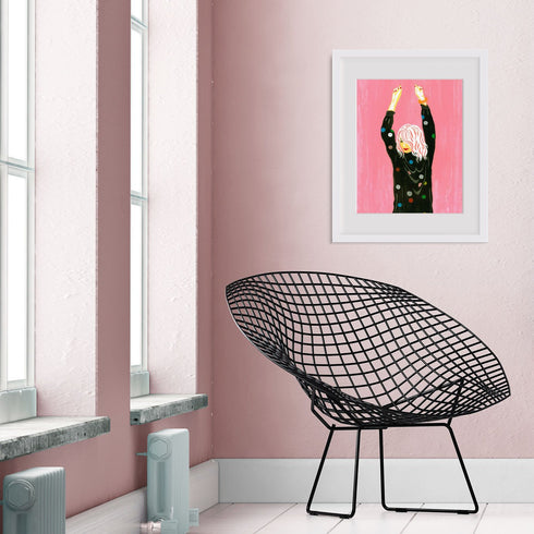 DANCE WITH ME PINK ARCHIVAL ART PRINT